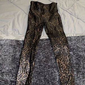 SPANX GOLD CHEETAH LEGGINGS